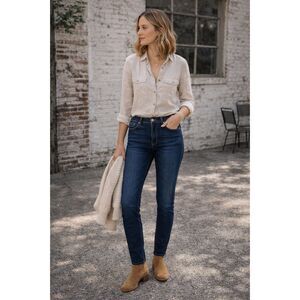 Imogene + Willie Blue Slim Leg Denim Jeans Pants Trousers Women's Size 25